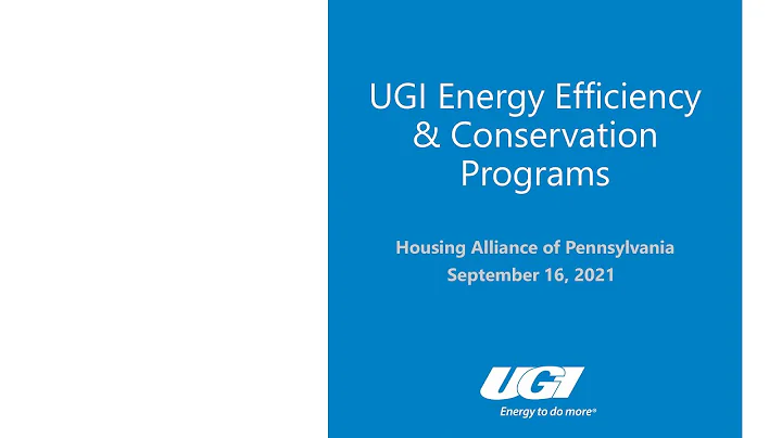 Webinar: Energy Efficiency Programs for UGI Gas Customers