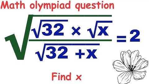 Math olympiad question | nice radical problem | square root problem | trick to solve | find x