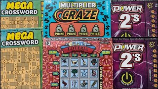 Multiplier Craze! Mega Crossword! Loteria! Power 2s!