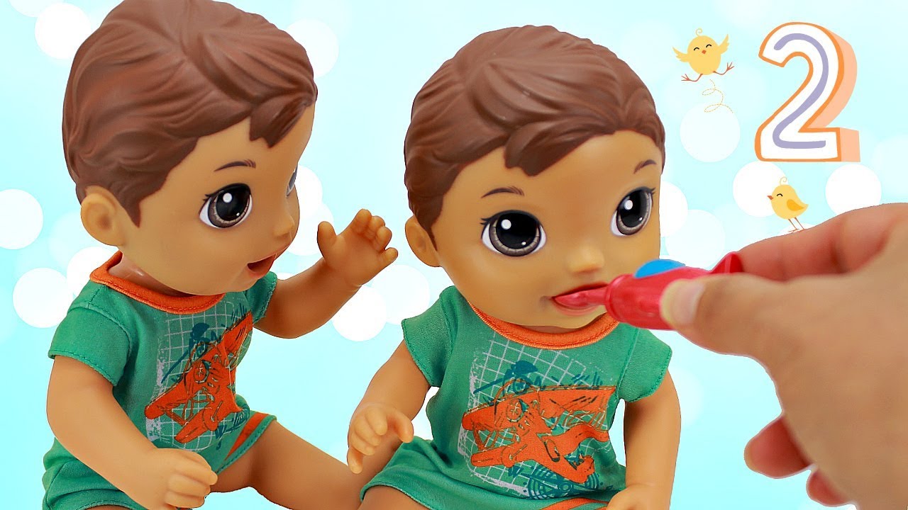 Bebes Varones Baby Alive Luke Comiditas Divertidas y son • Colegio de Juguetes - YouTube