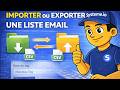 Comment Importer Et Exporter Une Liste Email Sur Systeme.io