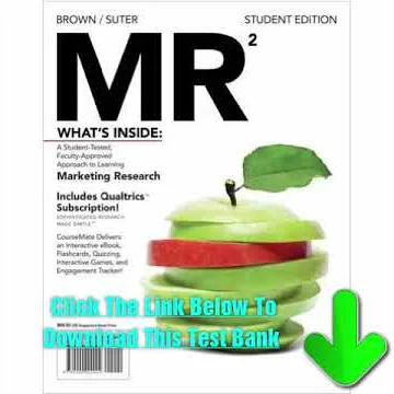 Test Bank For MR2 2nd Edition Tom J Brown Tracy A ...