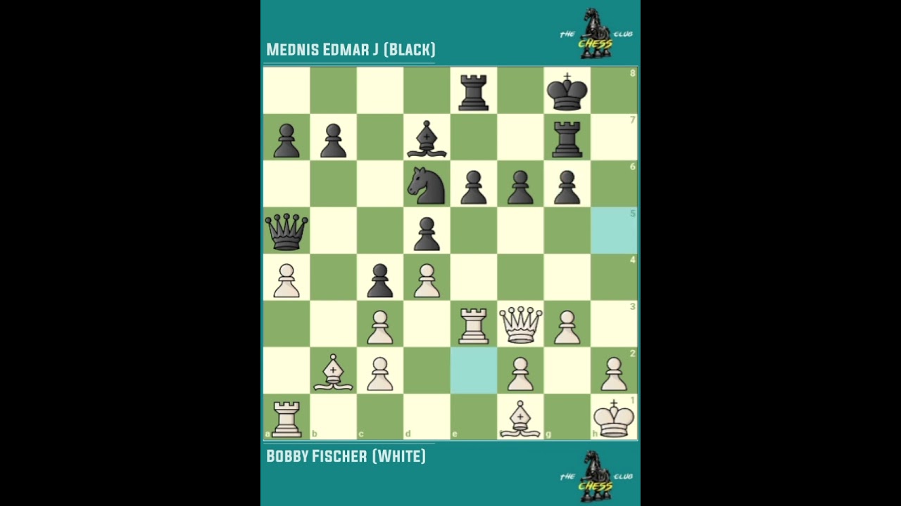 Bobby Fischer vs Mednis Edmar J ◉ USA Chess Championship ‖ New York → USA (1962)