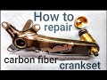 How to repair carbon fiber crankset  -  loose threaded insert.