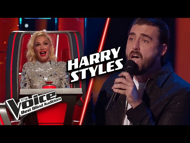 Wonderful HARRY STYLES Covers | The Voice Best Blind Auditions class=