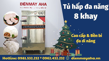 Tủ hấp đa năng 8 khay có hẹn giờ | Tủ nấu cơm công nghiệp 8 khay | Điện Máy AHA