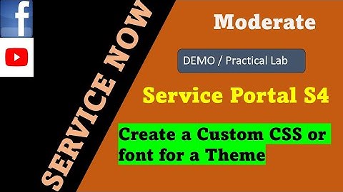 ServiceNow Service Portal Session 4 : How to create a custom css or font for a theme