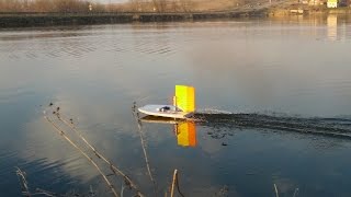 АЭРОГЛИССЕР СВОИМИ РУКАМИ, испытания на воде, часть 3