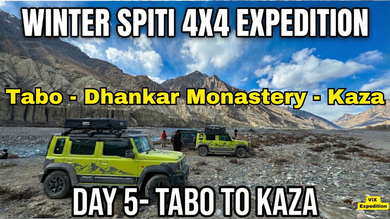 Tabo to Kaza via Dhankar Monastery ❄️ | Winter Spiti Valley 4x4 Expedition Day 5