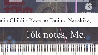 Grey Midi Studio Ghibli - Kaze No Tani No Naushika, 16K Notes, Me.
