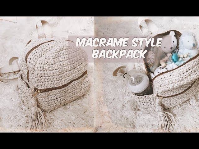 DIY CROCHET BACKPACK // DIAPER BAG TUTORIAL