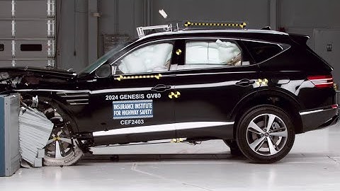 2024 Genesis GV80 updated moderate overlap crash test (extended footage)