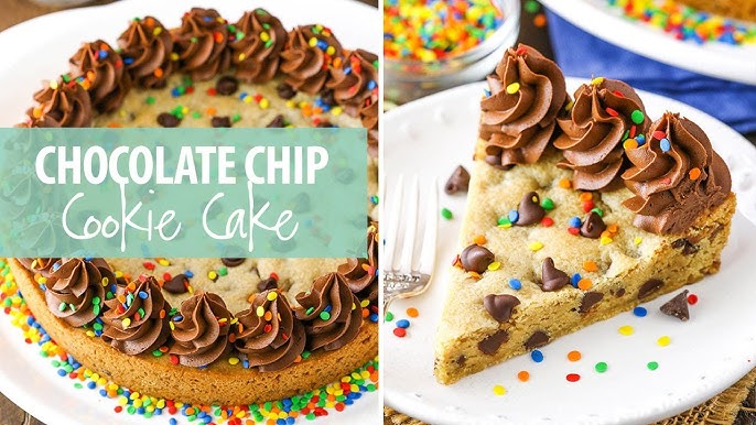 Chocolate Chip Cookie Cake: the ultimate easy birthday cake recipe