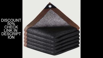 Black Shade Cloth Sunblock Mesh Cover Taped Edge With Grommets, Sun Net For Pergola, Plants Greenhou