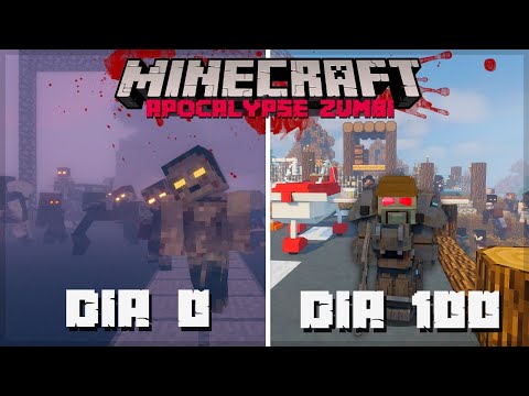 100 DIAS SOBREVIVENDO em um APOCALIPSE ZOMBIE no MINECRAFT - O FILME