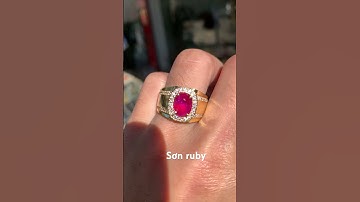 Siêu phẩm ruby facet đỏ huyết 1.7 ct vàng 14k lh sơn 0977827999