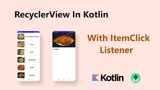 RecyclerView With Item Click Listener in Kotlin : ( Android Tutorial 2022 ) screenshot 2