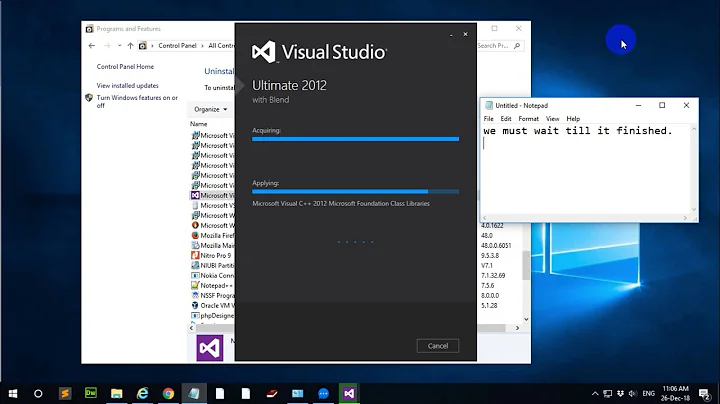 How to uninstall Visual Studio Ultimate 2012 VB net| how to uninstall vb.net | on windows