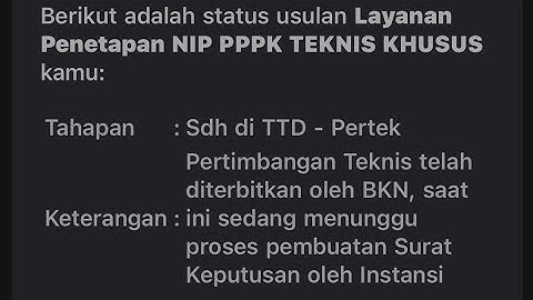 CARA CEK PROGRES PENGAJUAN NI PPPK ATAU NIP CPNS DI MOLA BKN