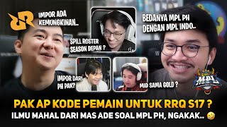 PAK AP KODE PEMAIN UNTUK RRQ S17 ? WITH TAZZ, SUTSUJIN, AGE 🔥 ILMU MAHAL DARI MAS ADE SOAL MPL PH..