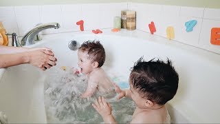 Fun Bath Time with Twin Toddlers