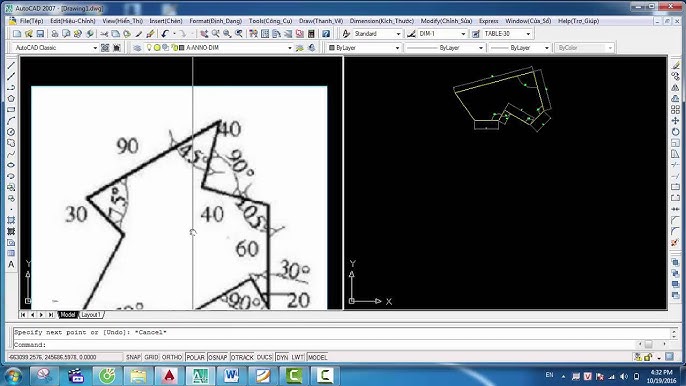 POLAR TRACKING DÙNG ĐỂ LẤY GÓC ĐỘ RẤT NHANH - KHI VẼ AUTOCAD BẠN PHẢI BIẾT TẬN DỤNG - YouTube Polar Tracking Dùng Để Lấy Góc Độ Rất Nhanh - Khi Vẽ Autocad Bạn Phải Biết Tận Dụng - Youtube