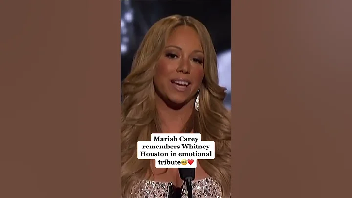 Mariah Carey's emotional tribute to the incredible Whitney Houston 😔#mariahcarey #whitney cr:desc