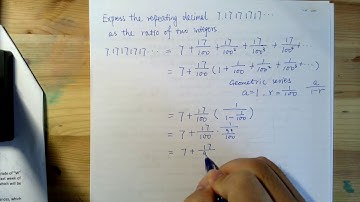 Express the repeating decimal as ratio of two integers