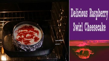 Homemade Raspberry Swirl Cheesecake