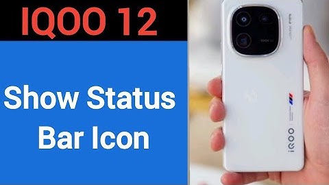 How to show status bar icon, iqoo 12 me status bar icon Kaise lagaen