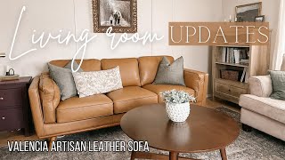 Mobile Home Living Room Updates | Valencia Artisan Leather Sofa