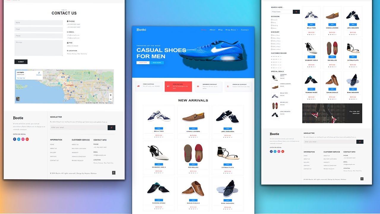 Free website template-Simple e-commerce website || html css js || web ...