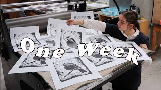 Art School Vlog// printmaking, painting & assignments 🌸