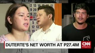 Duterte's net worth at ₱27.4M