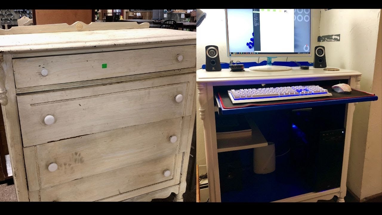 I Turned An Old Dresser Into A Standing Desk Youtube