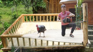 Building Wooden Cabin, Wooden Floor, BUILD LOG CABIN || Phương  Free Bushcraft