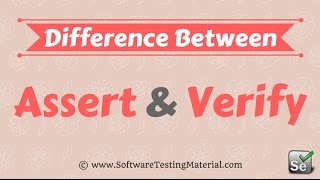 Difference Between Assert And Verify Commands In Selenium screenshot 4