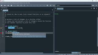 Python 61: How to pass lists around functions as an argument?