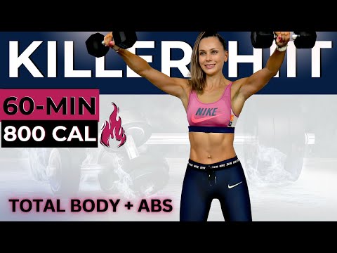 60-MIN INTENSE FAT KILLER HIIT WORKOUT (total body weight loss, lean muscle builder + abs fat burn)