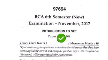 2017 Mdu BCA 6th Sem Introduction to dotnet Question Paper