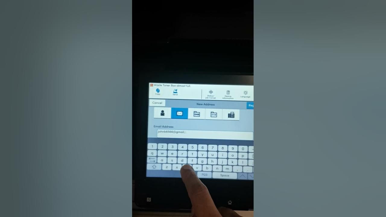 Adding user to Kyocera Address book using Touch Panel Kyocera Taskalfa