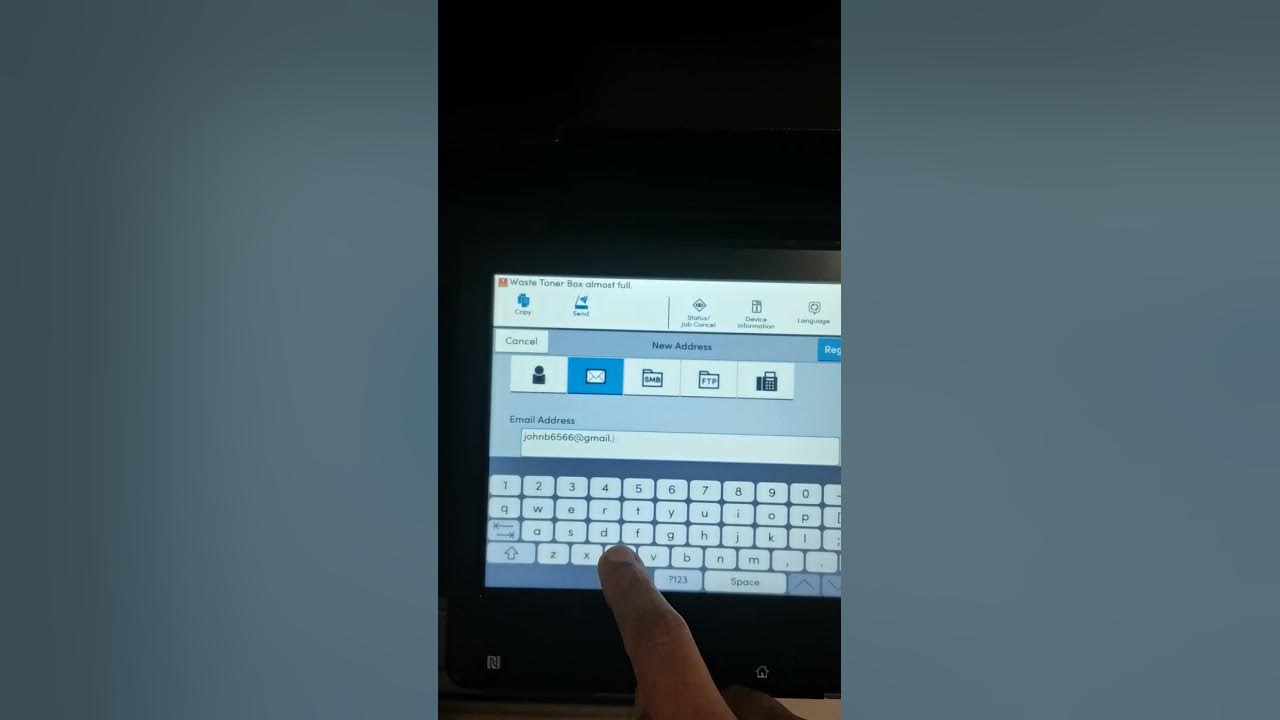 Adding user to Kyocera Address book using Touch Panel Kyocera Taskalfa 6054ci,3554ci,5053ci