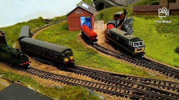 My last running session on the latest small N Gauge Layout