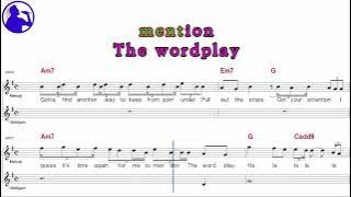 Jason Mraz-Wordplay karaoke sheet music,MR for players,chord,chorus,Lyrics add(Ye karaoke)