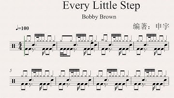 《Every Little Step》（R&B）Free Dynamic Drum Score