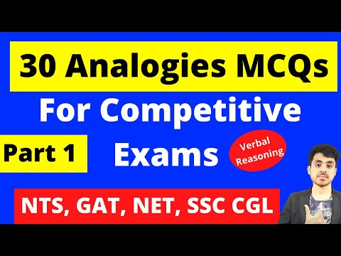 Analogies MCQs | Verbal Reasoning Analogies Tricks For NTS and All Competitive Exams [Part 1]