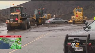 Heavy Downpour Prompts Mudslides That Close Parts Of PCH