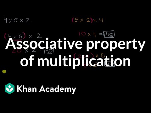 Video: Hvad er definitionen af associativ egenskab i multiplikation?