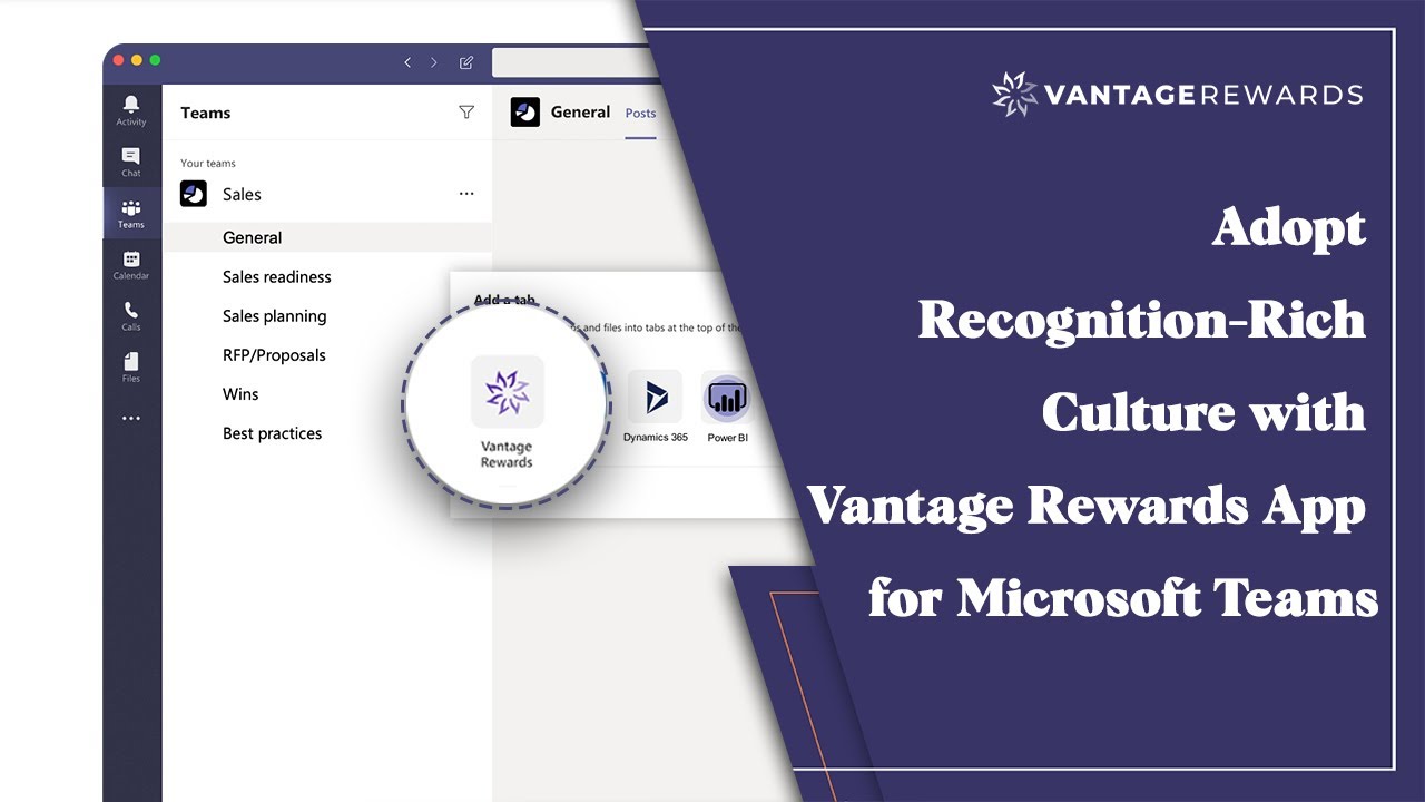 Get Vantage Rewards App in Microsoft Teams to Recognize and Engage your
