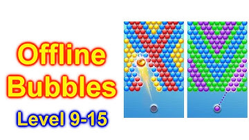 Offline Bubbles Shooter Game level 9-15 For Your Cell Phone How To Play